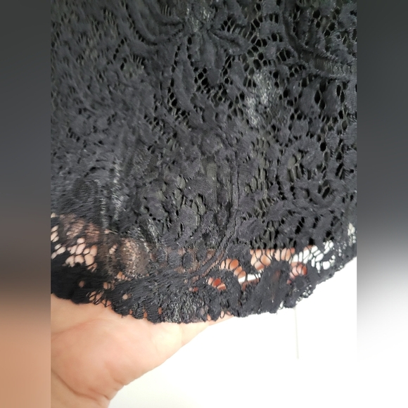 Adiva Womens Elegant Black Lace Top Size M - Picture 6 of 9